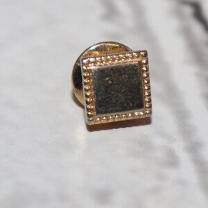 Men's Vintage gold tie tack lapel pin 3/8" Sarah Cov